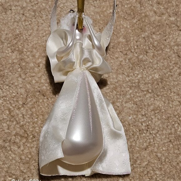 RARE VINTAGE SOFFIERIA DE CARLINI HEAVENLY ANGEL WINGS HORN CHRISTMAS ORNAMENT - Picture 12 of 13
